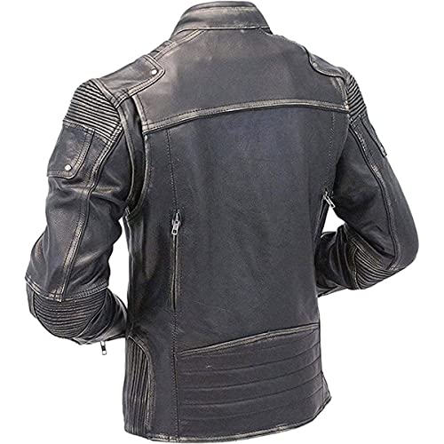 ArnaLuxe men’s black lambskin biker jacket | Free shipping