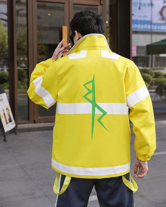 SHOWADAY Cyberpunk Jacket Streetwear Fashion Coat Edge Runner David Sweatshirt Cosplay Coat