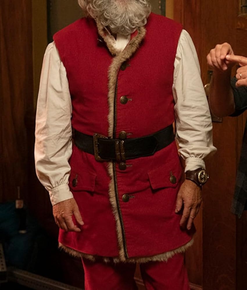 Santa Claus Red Wool Vest inspired by The Christmas Chronicles – festive holiday cosplay outfit for men