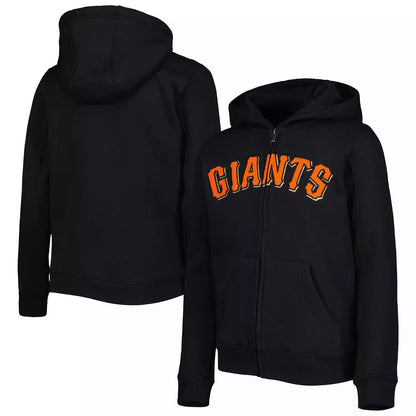 San Francisco Giants black and orange full zip hoodie MLB fan gear