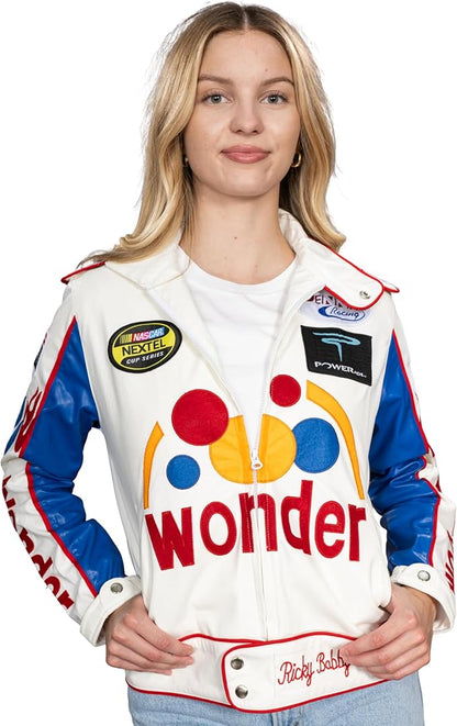 Ricky Bobby Wonder Bread Jacket – Talladega Nights Halloween Costume Faux Leather Racing Outfit