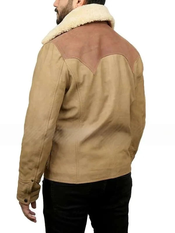 John Dutton Shearling Leather Jacket