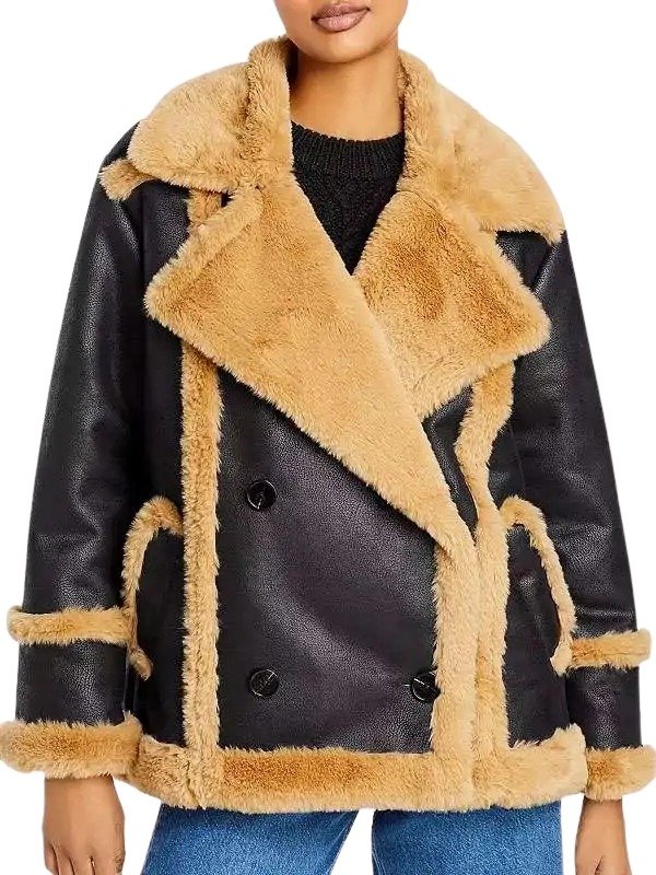 Ted Lasso S03 Shearling Leather Jacket