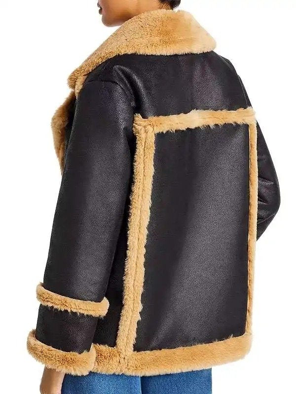 Ted Lasso S03 Shearling Leather Jacket