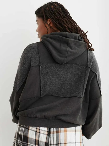 Aerie Sherpa Patchwork Hoodie
