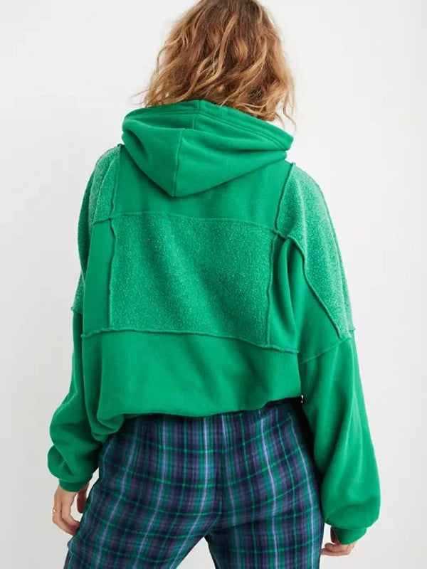 Aerie Sherpa Patchwork Hoodie