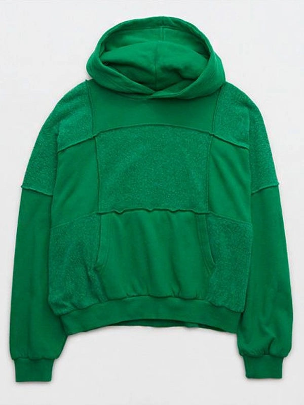 Aerie Sherpa Patchwork Hoodie