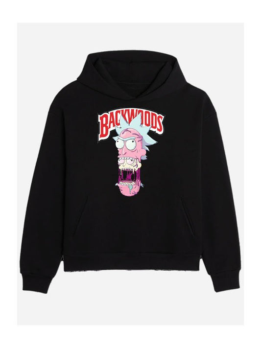 rick backwoods joker hoodie black streetwear style