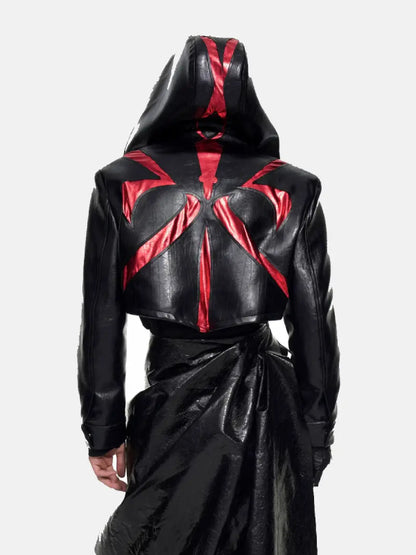 Bat Hat Hooded Short Jacket