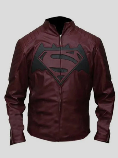 maroon leather jacket superhero inspired cinematic fashion style