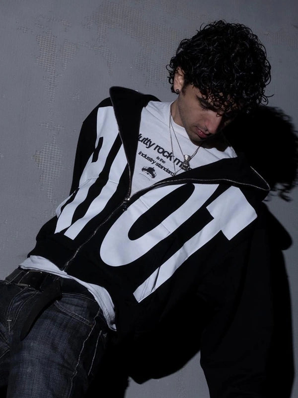 Riot Black Zip-Up Hoodie