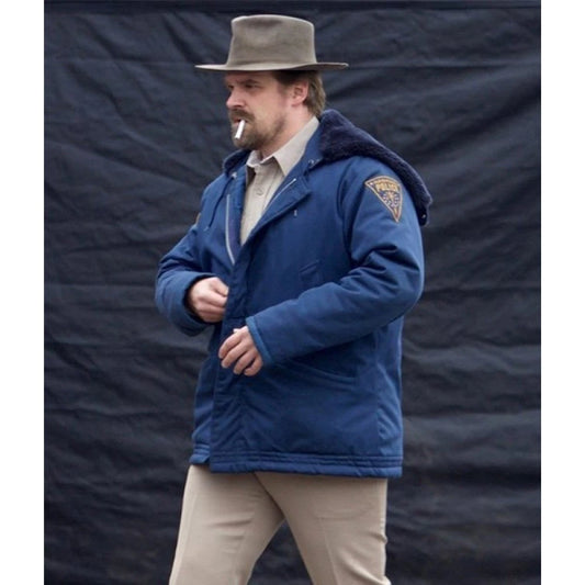 Jim Hopper Stranger Things Blue Jacket – replica police style outerwear