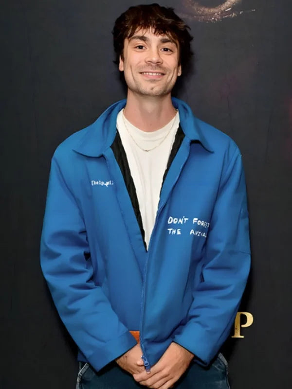 Caleb Simpson Speak No Evil Blue Cotton Jacket