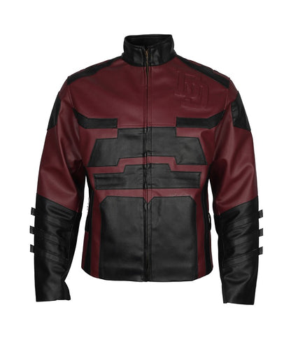 Charlie Cox Daredevil Maroon Leather Jacket