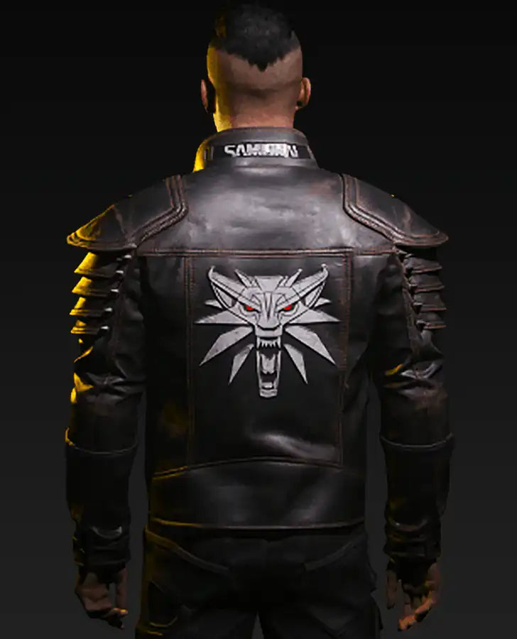 Cyberpunk 2077 Samurai Wolf School Leather Jacket
