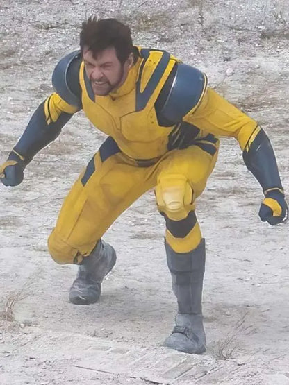 Hugh Jackman Deadpool 3 Wolverine Yellow Leather Jacket