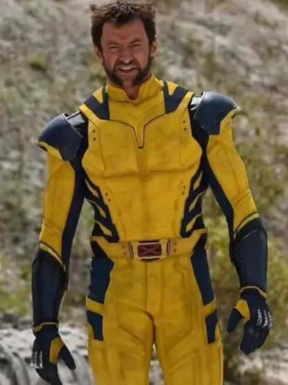 Hugh Jackman Deadpool 3 Wolverine Yellow Leather Jacket
