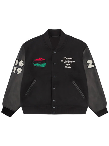 Denim Tears Peace Wreath Varsity Jacket