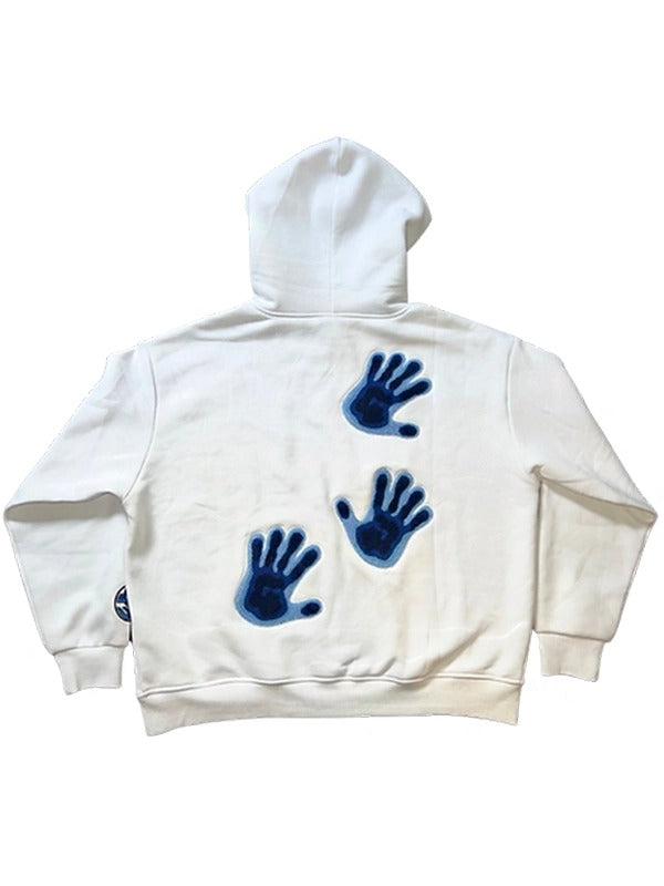 white thermal hoodie cozy winter pullover style
