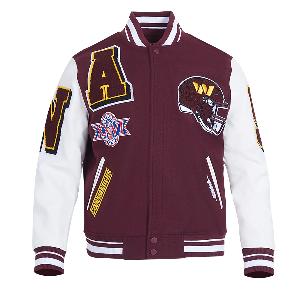 Washington Commanders Mashup Rib Varsity Jacket