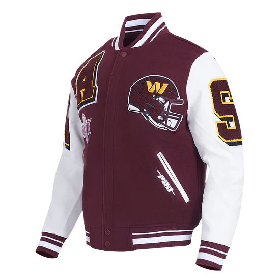 Washington Commanders Mashup Rib Varsity Jacket