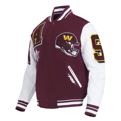Washington Commanders Mashup Rib Varsity Jacket