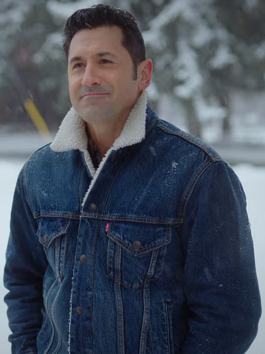 A Cozy Christmas Inn Andy Holliday Denim Jacket