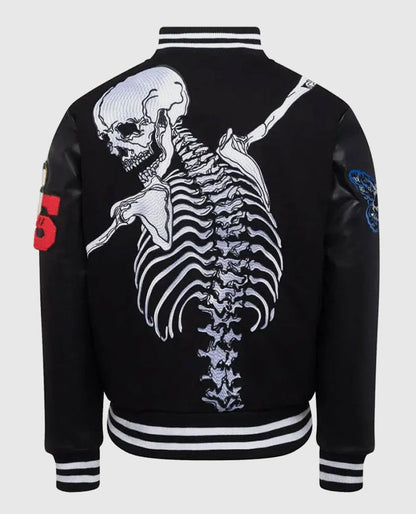 Men's Godspeed Skull Rod Black Bomber Halloween Jacket