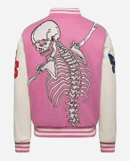 Men's Godspeed Skull Pink Varsity Jacket
