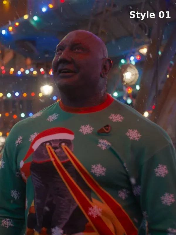 The Guardians of the Galaxy Holiday Special Drax Christmas Sweater