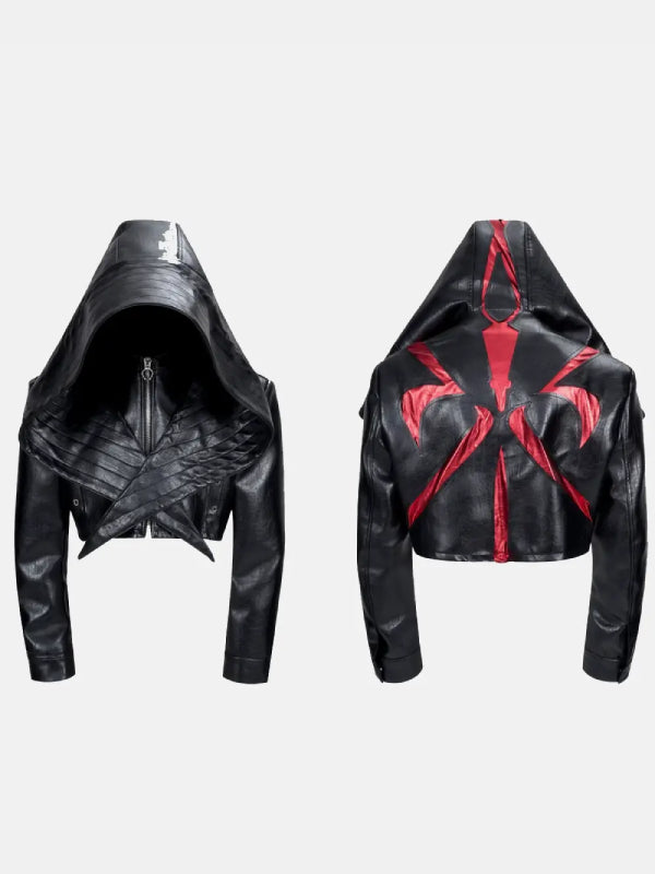 Bat Hat Hooded Short Jacket