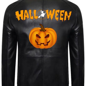 Men’s Halloween Costume Black Leather Jacket