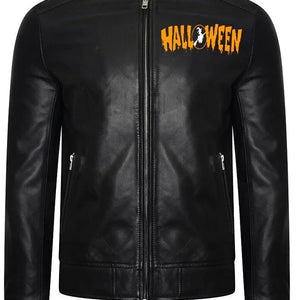 Men’s Halloween Costume Black Leather Jacket