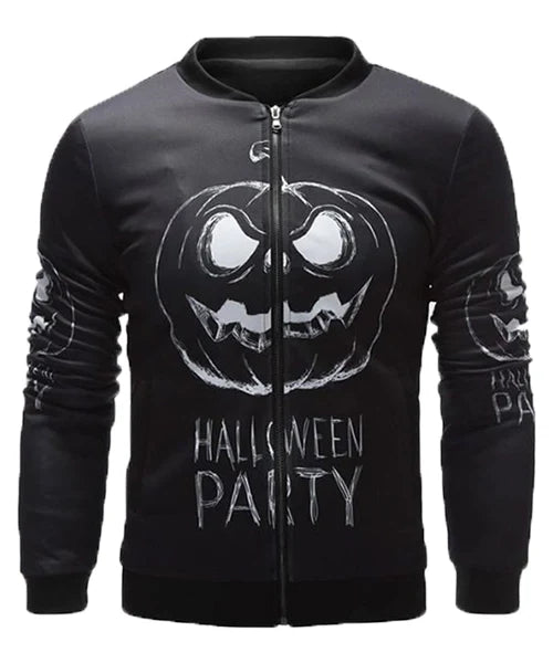 Shop Halloween Party Black Unisex Bomber Jacket