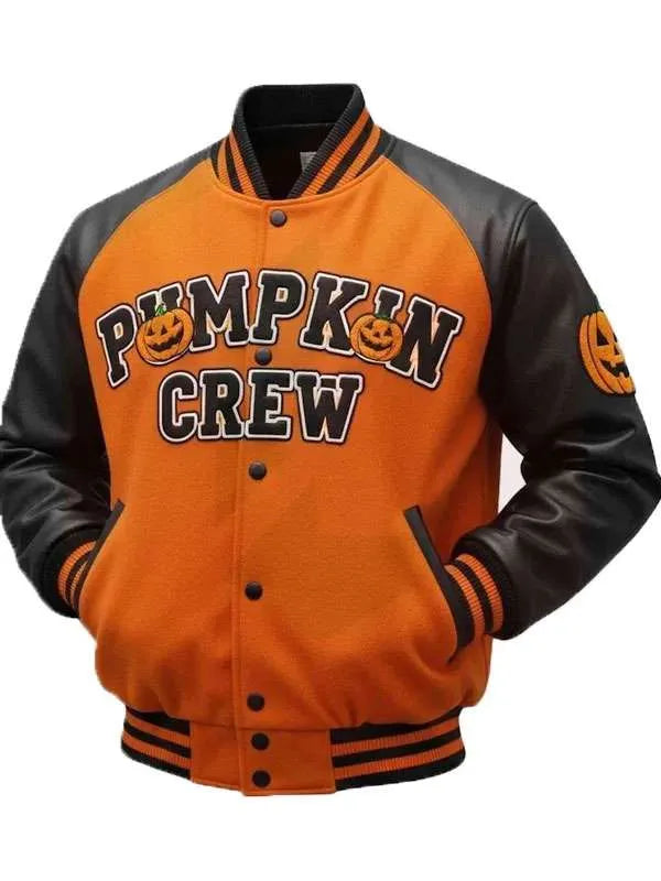 Shop Pumpkin Crew Varsity Jacket