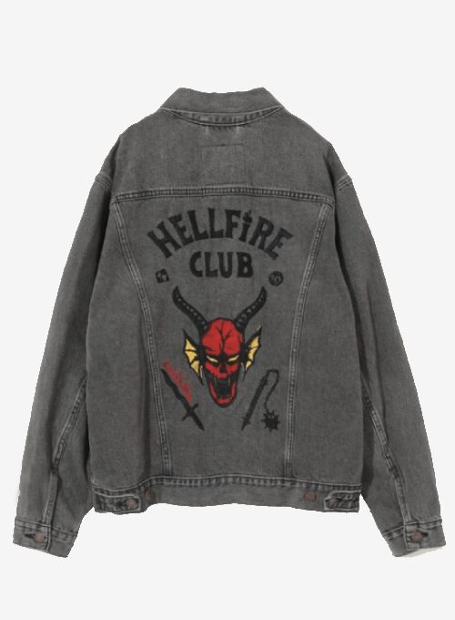 Hellfire Club Grey Denim Jacket