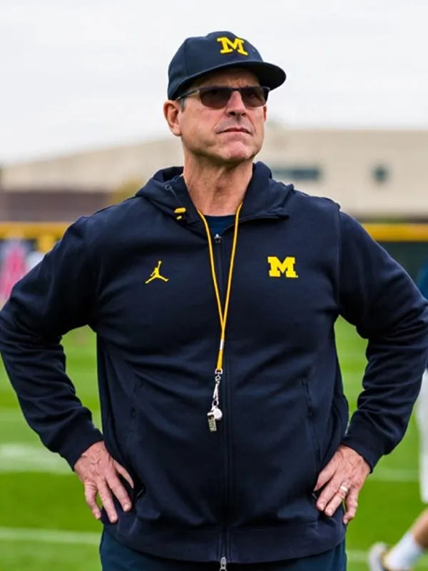 Michigan Wolverines Jim Harbaugh Black Hoodie
