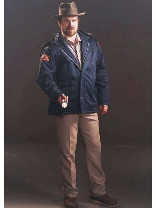Jim Hopper Stranger Things Blue Jacket – replica police style outerwear