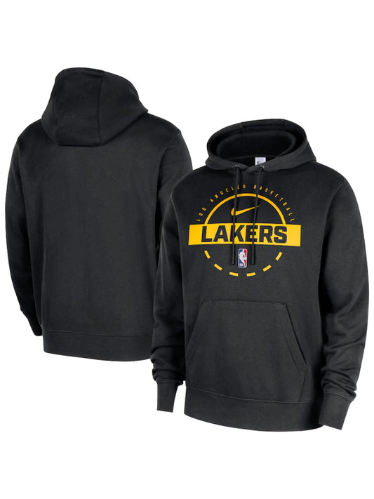 Men's Los Angeles Lakers Nike 2025/26 Authentic Practice Pullover Hoodie - Black & Purple