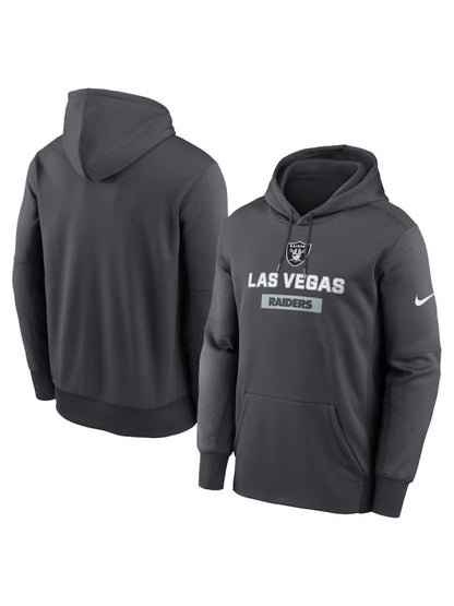 las vegas raiders nike performance hoodie black outfit