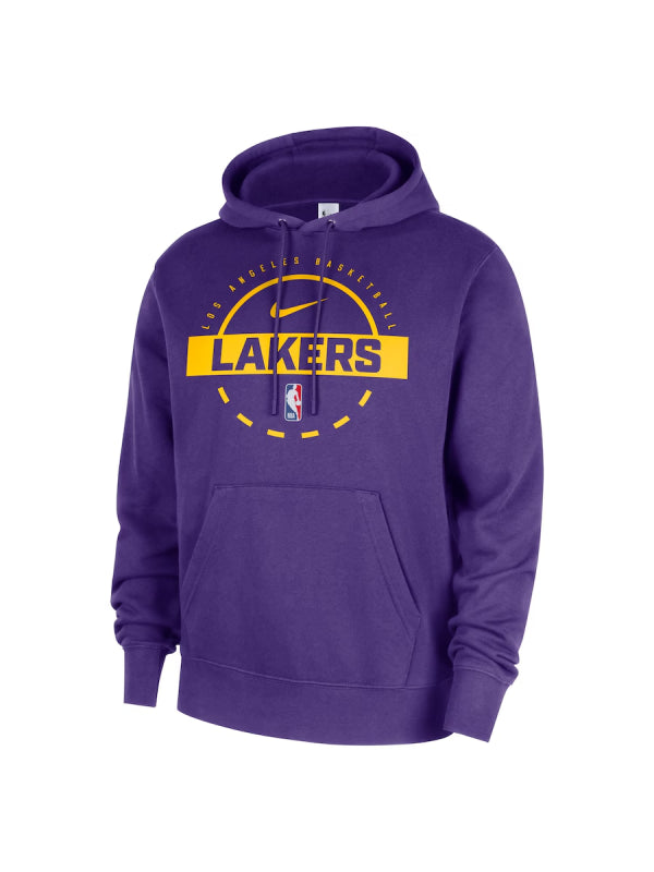 Men's Los Angeles Lakers Nike 2025/26 Authentic Practice Pullover Hoodie - Black & Purple