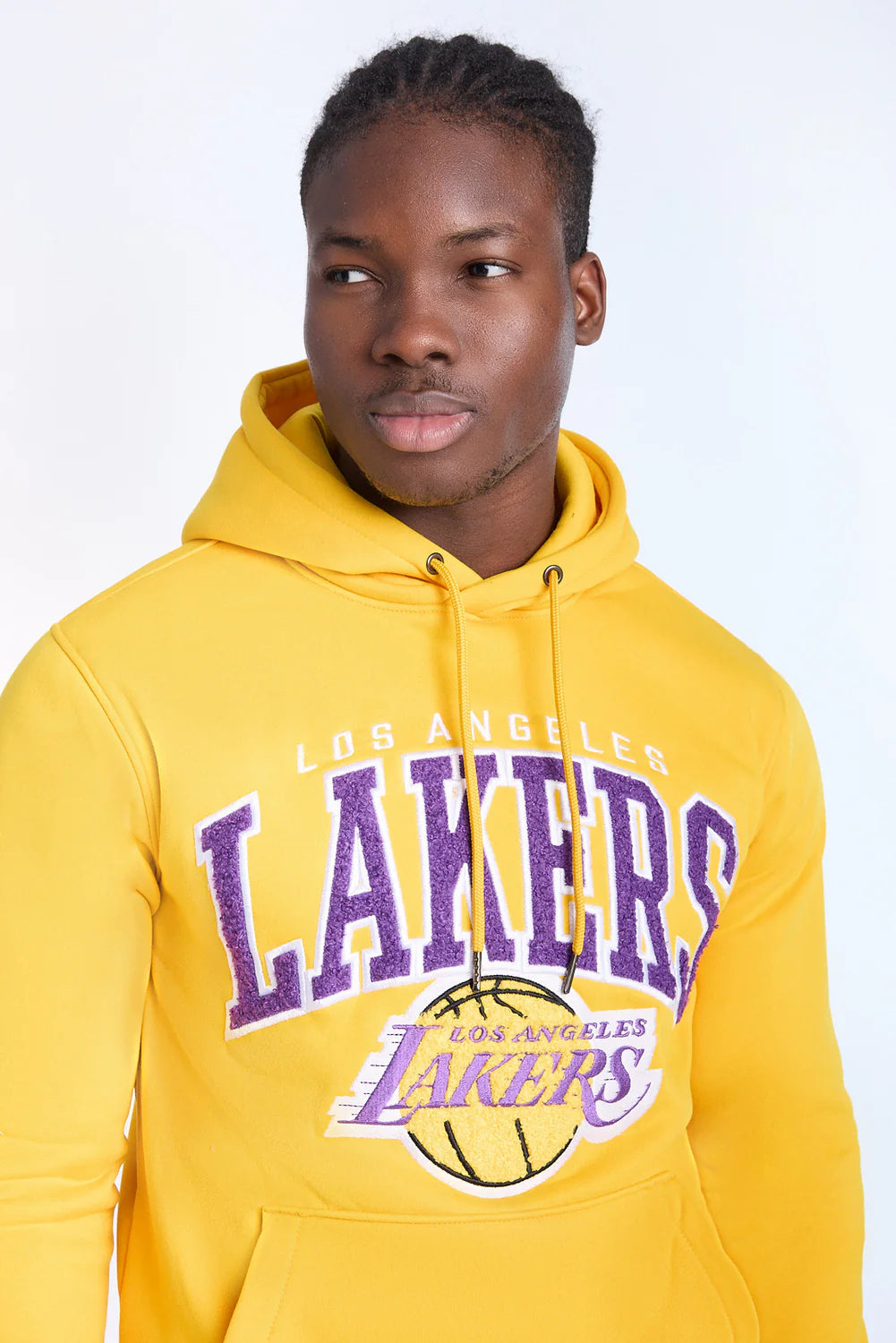 yellow lakers zip up hoodie nba fan gear streetwear outfit
