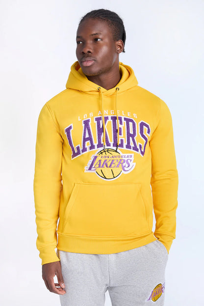 yellow lakers zip up hoodie nba fan gear streetwear outfit