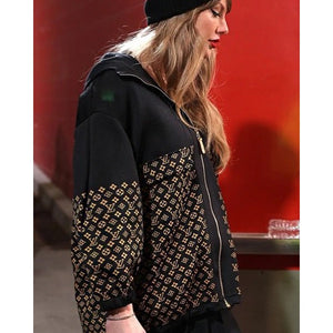 Taylor Swift Louis Vuitton Monogram Jacquard Knit Jacket