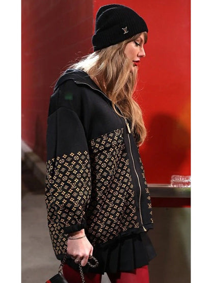 Unisex black knit jacket hoodie featuring premium fabric and modern streetwear styling