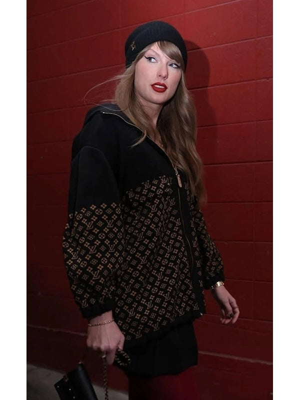 Unisex black knit jacket hoodie featuring premium fabric and modern streetwear styling