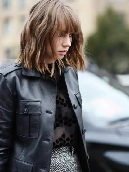 Stranger Things Maya Hawke Leather Coat
