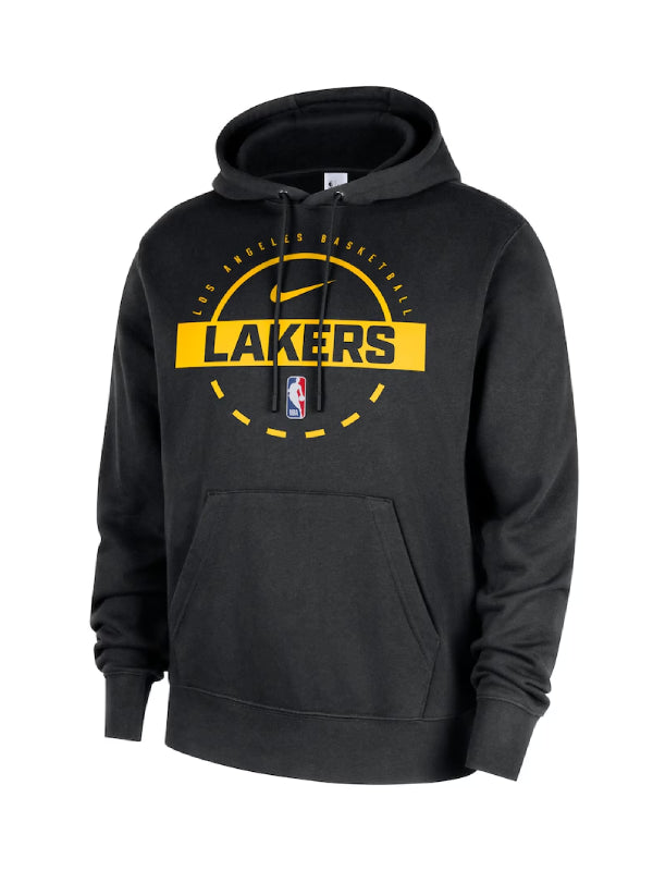 Men's Los Angeles Lakers Nike 2025/26 Authentic Practice Pullover Hoodie - Black & Purple