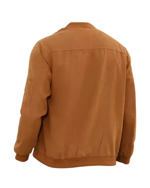Men Suede Bomber Varsity Flight Casual Jacket
