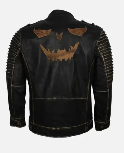 Men's Handmade Vintage Leather Jacket Halloween